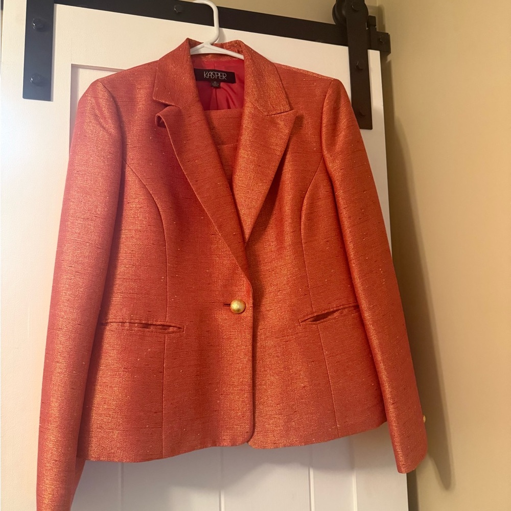 Kasper Women's Vibrant Orange Blazer